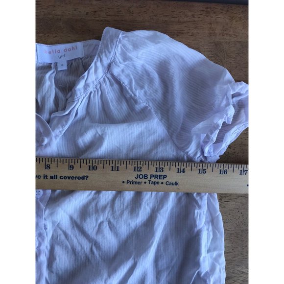 bella dahl girl lavender button top Sz 8 - Picture 4 of 7